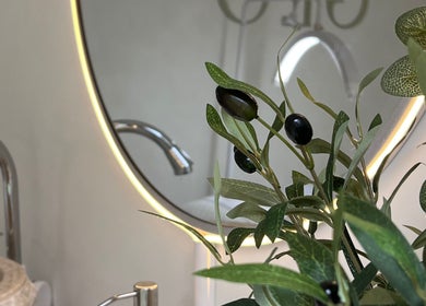 Ambient lighting and plant decor at The GLÓ Studio, Lee-on-the-solent, England, GB.