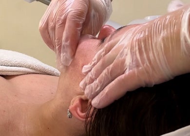 Relaxing facial treatment at The GLÓ Studio, Lee-on-the-solent, England, GB, promoting skin wellness.