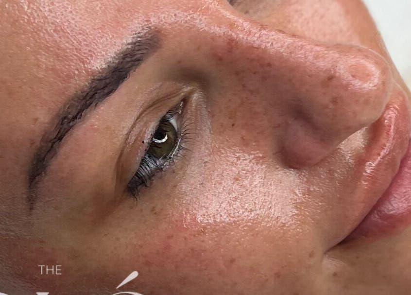 Close-up of glowing skin after a facial at The GLÓ Studio, Lee-on-the-solent, England, GB.