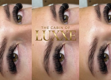 Close-up of eyelash extensions at TheCabinOfLuxxe in Bolton, England, GB showcasing precision and elegance.
