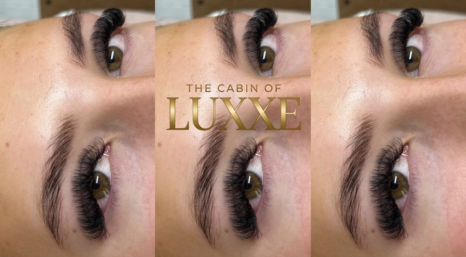 Close-up of elegant eyelash extensions at TheCabinOfLuxxe, Bolton, England, GB.
