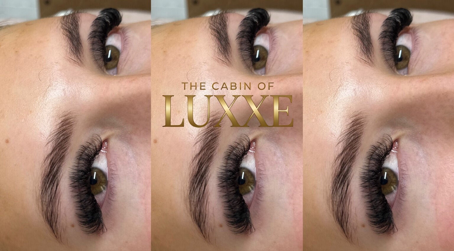 Close-up of elegant eyelash extensions at TheCabinOfLuxxe, Bolton, England, GB.