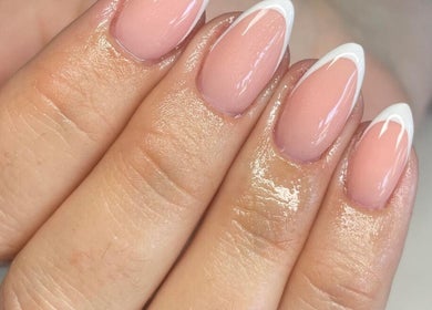 Elegant French manicure at Ella Rose Nails, Witham, England, GB. Perfectly polished for a chic finish.