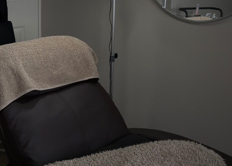 Relaxing treatment chair at Ashton Artistry, Brandon, England, GB, ready for a revitalizing session.