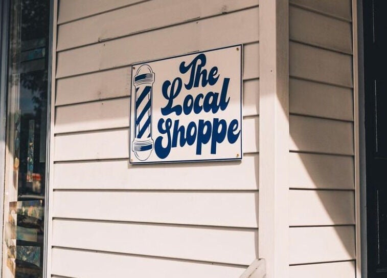 The Local Shoppe entrance with signage in Charleston, South Carolina, US.