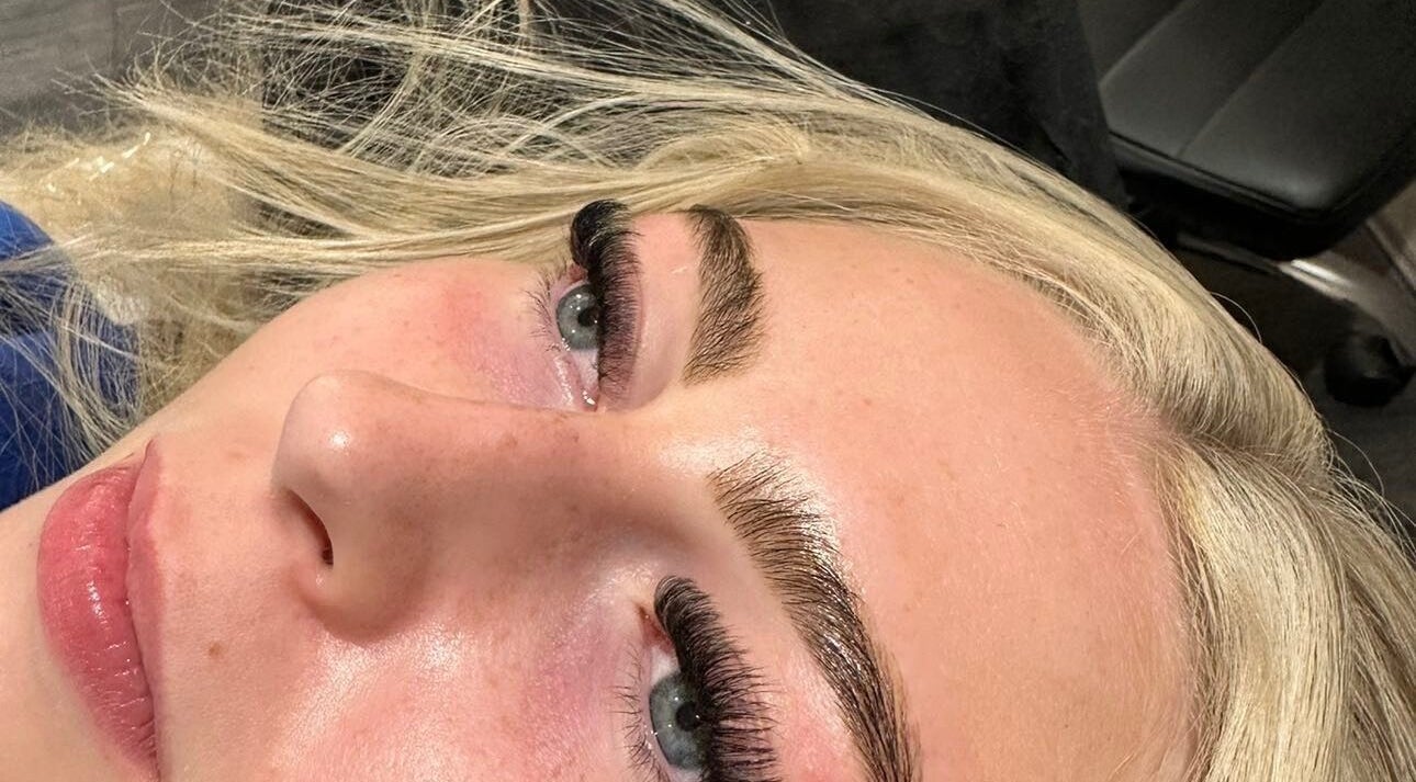 Close-up of elegant lash extensions at KatieBea Beauty, Dundee, Scotland, GB.