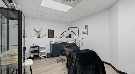 Beauty Matched Med Spa's treatment room in Sarnia, Ontario, CA, featuring a modern, relaxing ambiance.