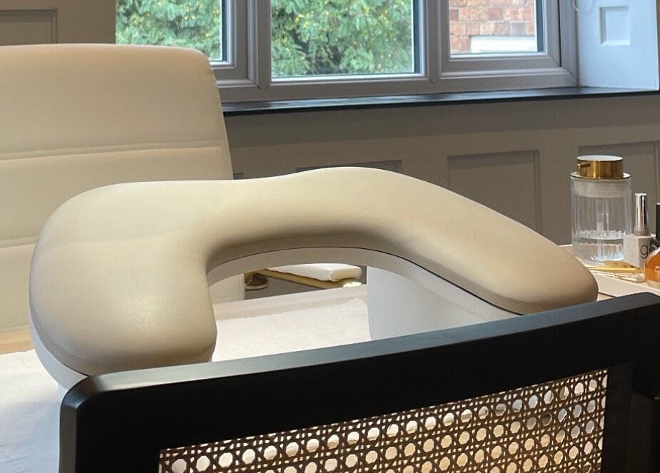 Chic manicure station at Nail by Lils in Tamworth, England, GB featuring luxury nail care products.