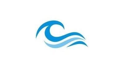 Blue wave logo of Coastal Relaxation in Tulsa, Oklahoma, US, symbolizing calm and tranquility.
