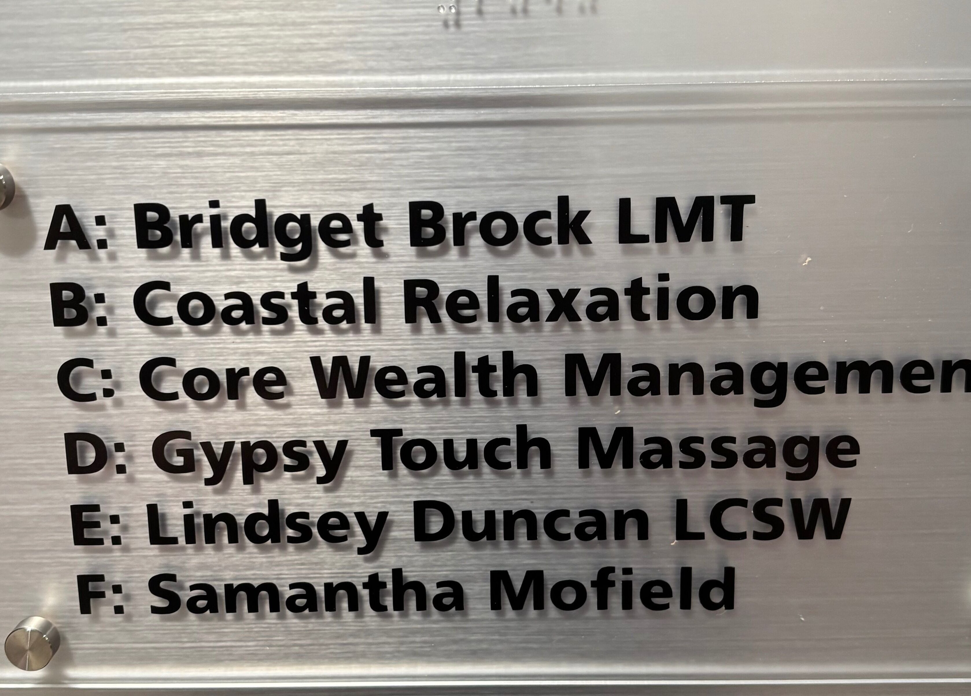 Coastal Relaxation signage at Tulsa, Oklahoma, US showcasing wellness services.