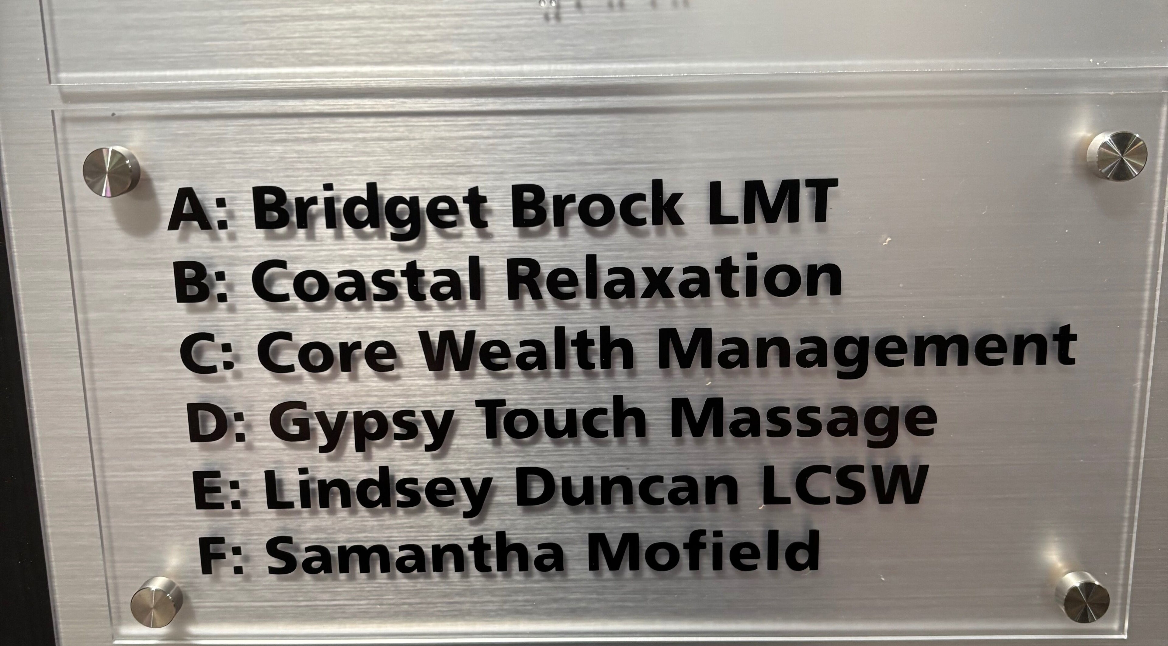 Coastal Relaxation signage at Tulsa, Oklahoma, US showcasing wellness services.