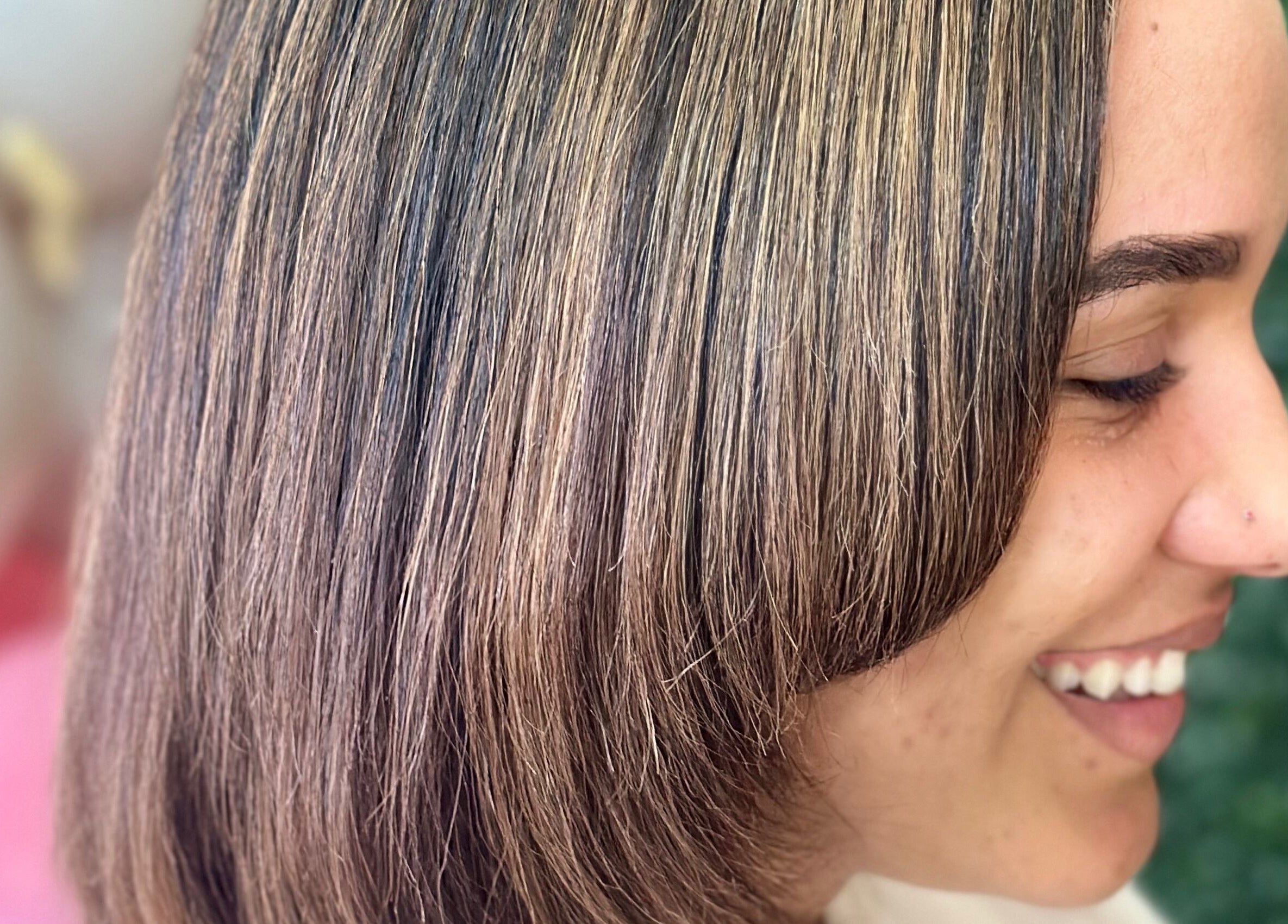 Stylish haircut close-up at Concept Dominican Hair Studio in West Palm Beach, Florida, US.