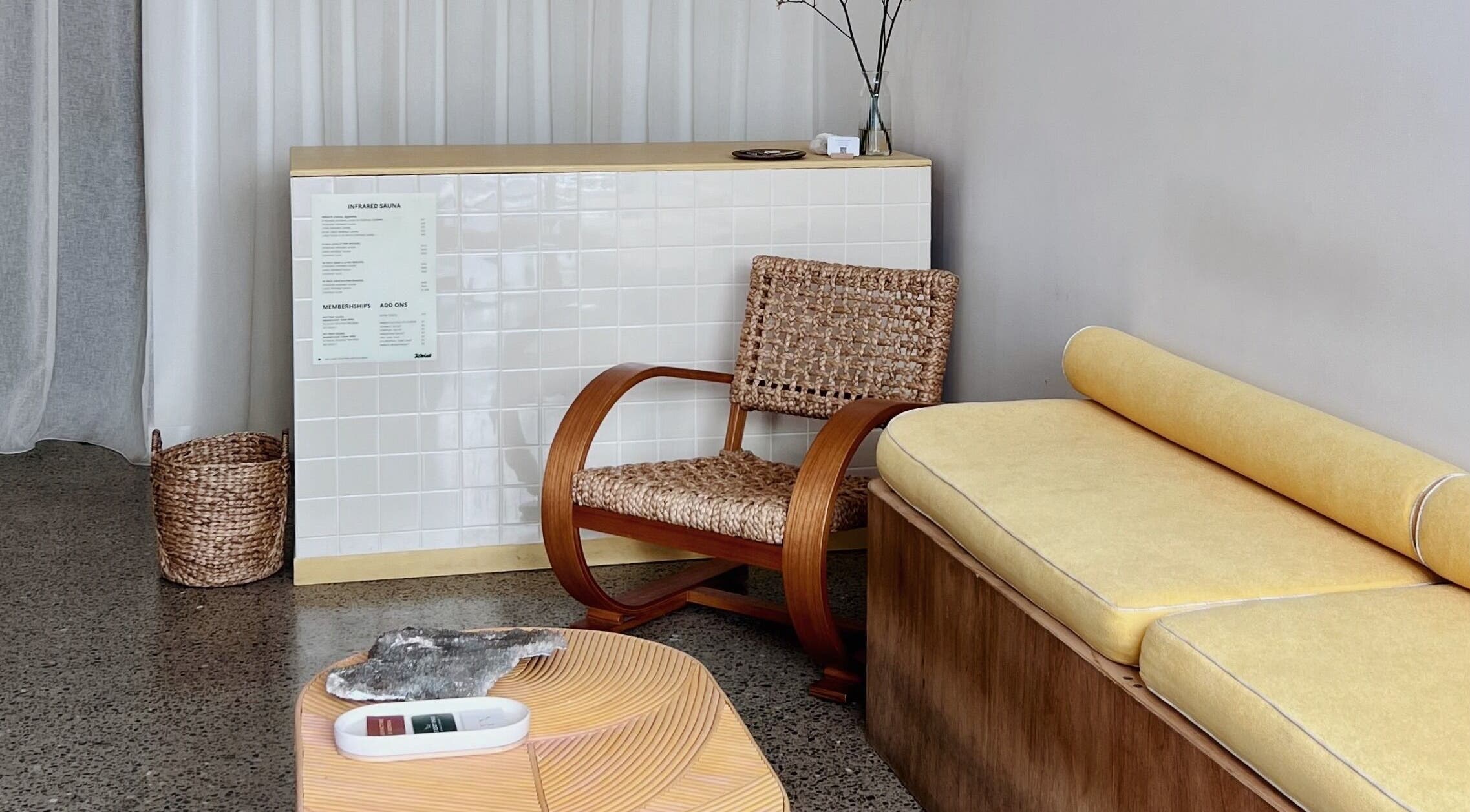 Relaxing lounge area at Nimbus Co Manly in Manly, New South Wales, AU with modern decor and seating.