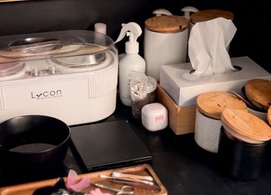 Beauty essentials at Beauty Bar 11, Flinders View, Queensland, AU with various cosmetic tools.