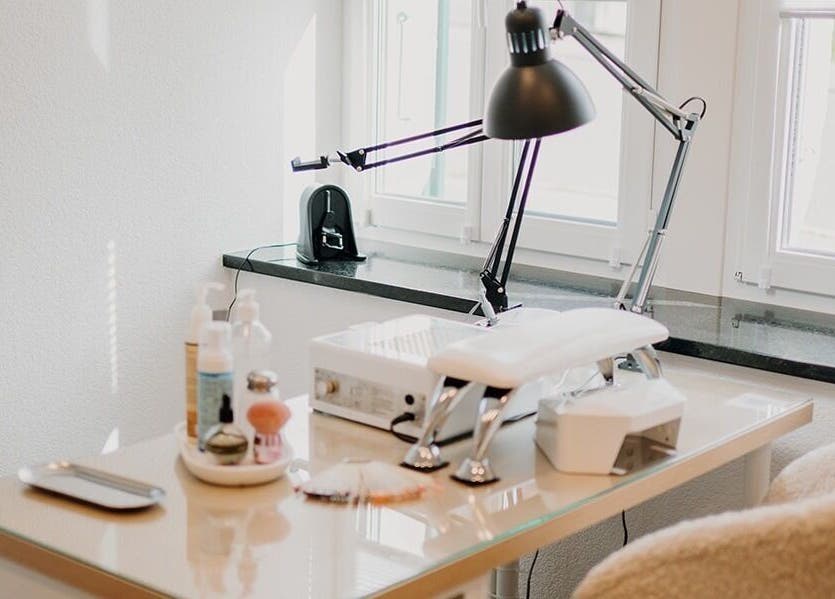 Nail care station at The Pamper Room, Bern, offering beauty services in Bern, Switzerland, CH.