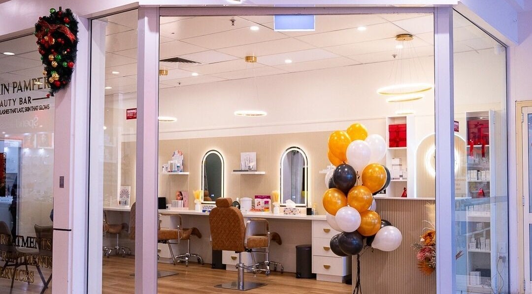 WalkIn Pamper Beauty & Brow Bar entrance in Wagga Wagga, New South Wales, AU, featuring stylish salon setup.