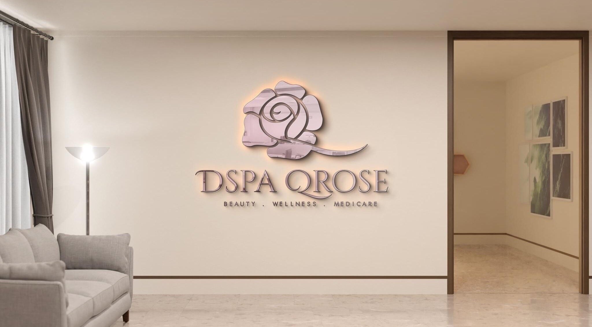 Elegant interior of Qrose Spa lounge area in Johor Bahru, Johor, MY with soft lighting and cozy seating.