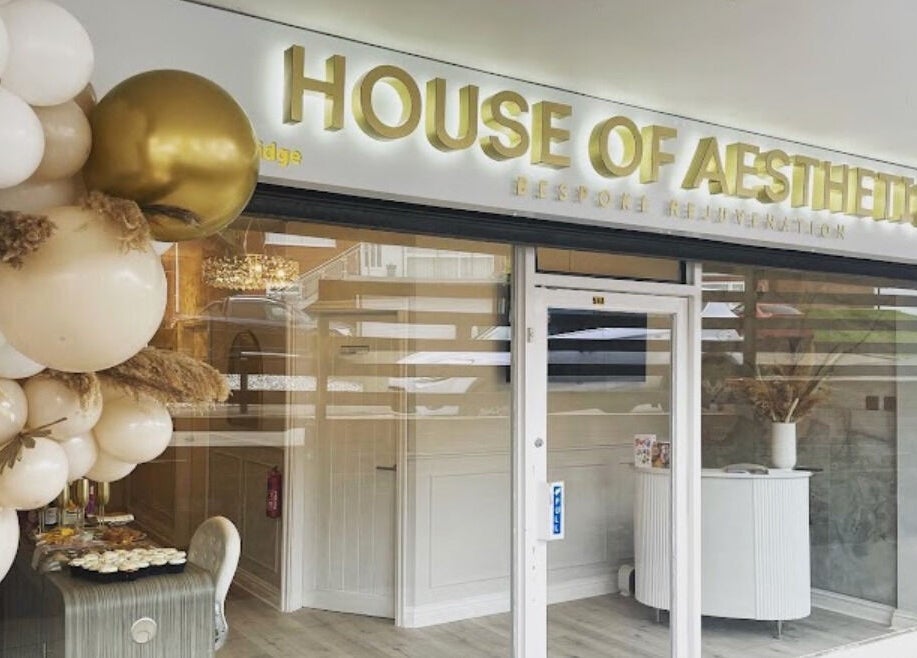Studio No 10 at House of Aesthetics entrance with elegant decor in Stourbridge, England, GB.