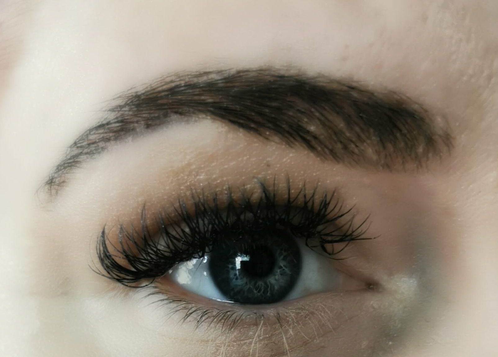 Close-up of expertly crafted lashes at Lashes by Dee, Weymouth, England, GB.