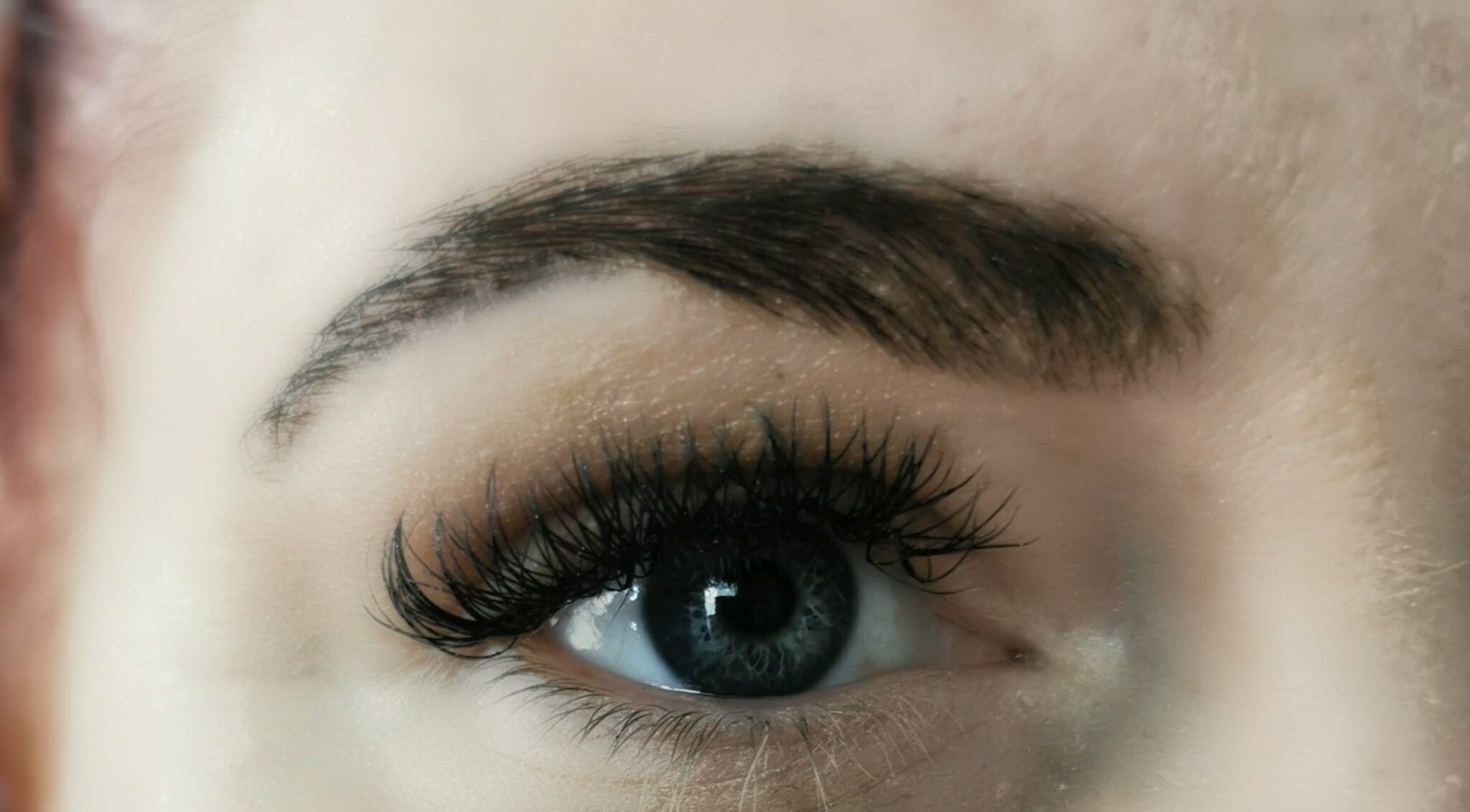 Close-up of expertly crafted lashes at Lashes by Dee, Weymouth, England, GB.