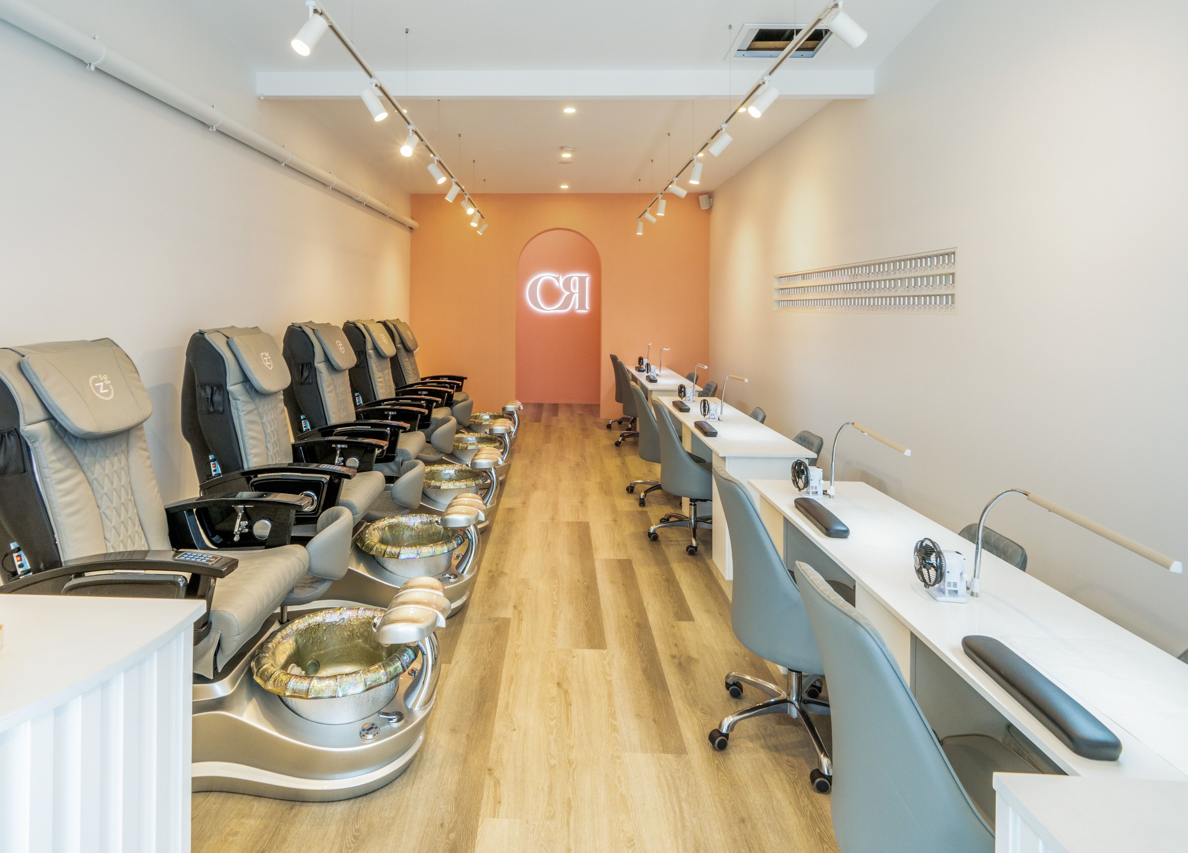 Elegant interior of Code Rose - Yarraville, featuring plush spa chairs and sleek design in Melbourne, Victoria, AU.