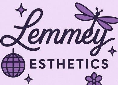 Lemmey Esthetics logo with dragonfly and floral design in Addison, Texas, US.