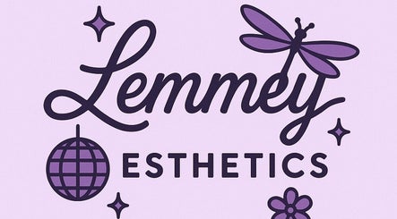 Lemmey Esthetics logo with dragonfly and floral design in Addison, Texas, US.