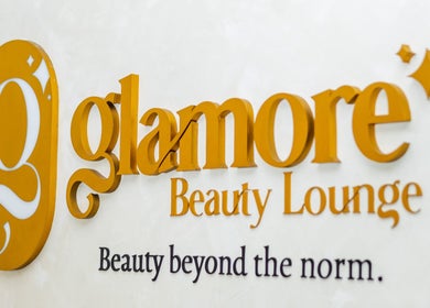 Glamore Beauty Lounge Lapaz Branch sign at Iloilo City, Western Visayas, PH, showcasing luxury beauty services.