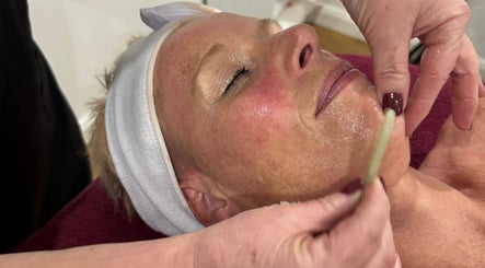 Facial treatment at Catherine Rebalance Therapies in Sheffield, England, GB enhances skin glow and relaxation.