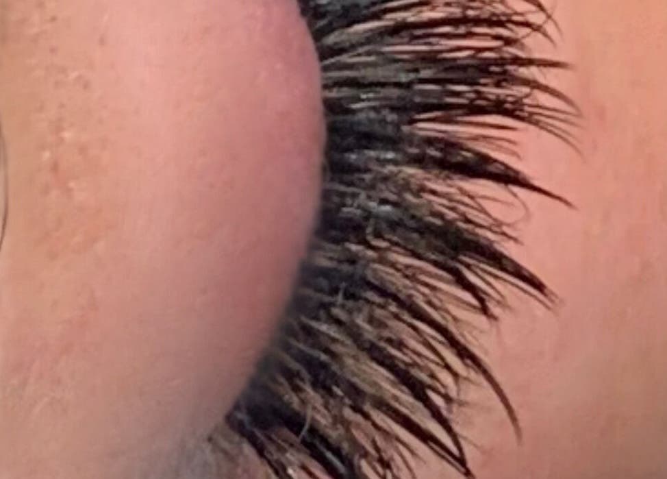Close-up of eyelash extensions at Her.Byron Bay, Suffolk Park, New South Wales, AU.