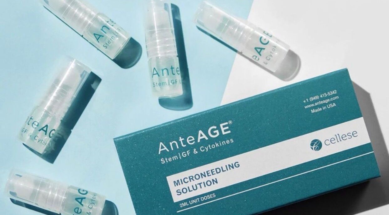AnteAGE microneedling solution at Glowing Radiance Medi-Spa, Markham, Ontario, CA, enhancing treatment outcomes.