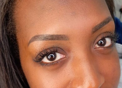 Beautifully styled brows and lashes at Wake Up With Brows UK in London, GB, showcasing expert beauty services.