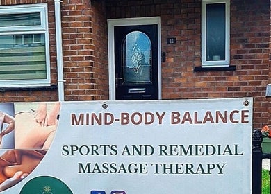 Entrance to Mbb Massage & Injury Rehabilitation in Haydock, England, GB showcasing therapy services.