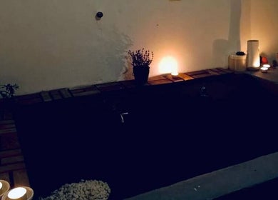 Candlelit spa ambiance at Myfa Salon Muslimah Bandar Kuantan, Bandar Kuantan, Pahang, MY, enhancing relaxation.
