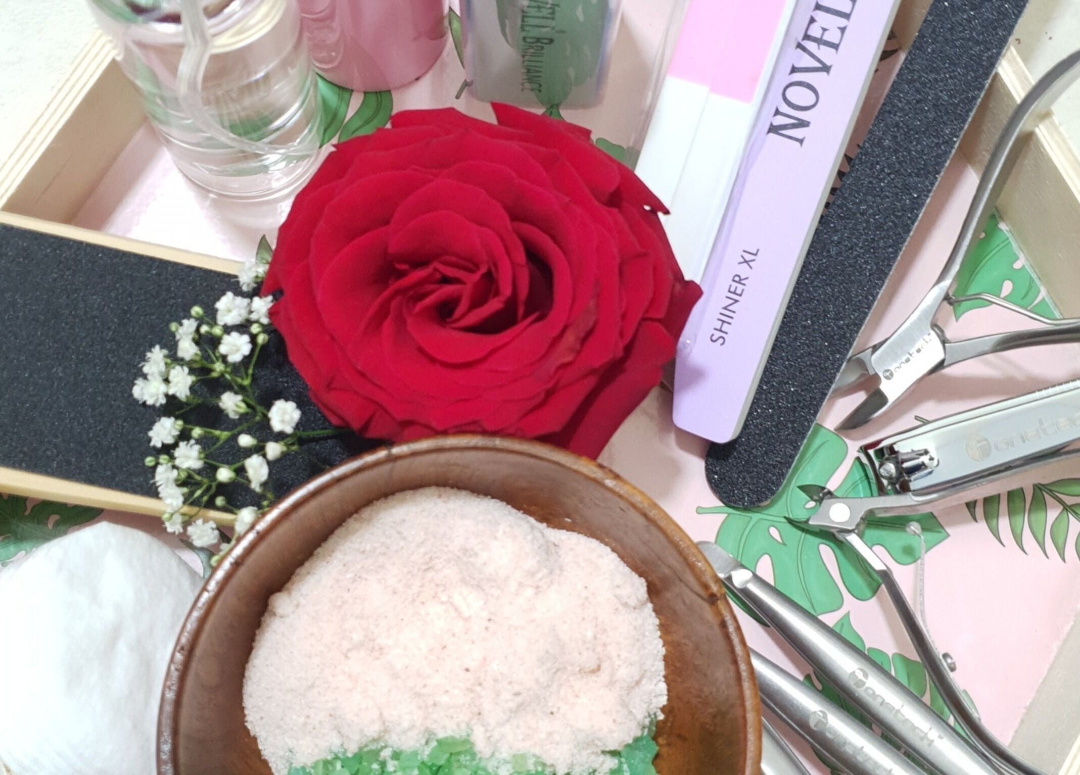 Spa tools and red rose at Anugrah Bali Spa Home, Office and Events, Dubai, AE.