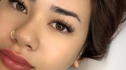 Closeup of eyelash extensions at Sass and Lash, Alexandria, New South Wales, AU.