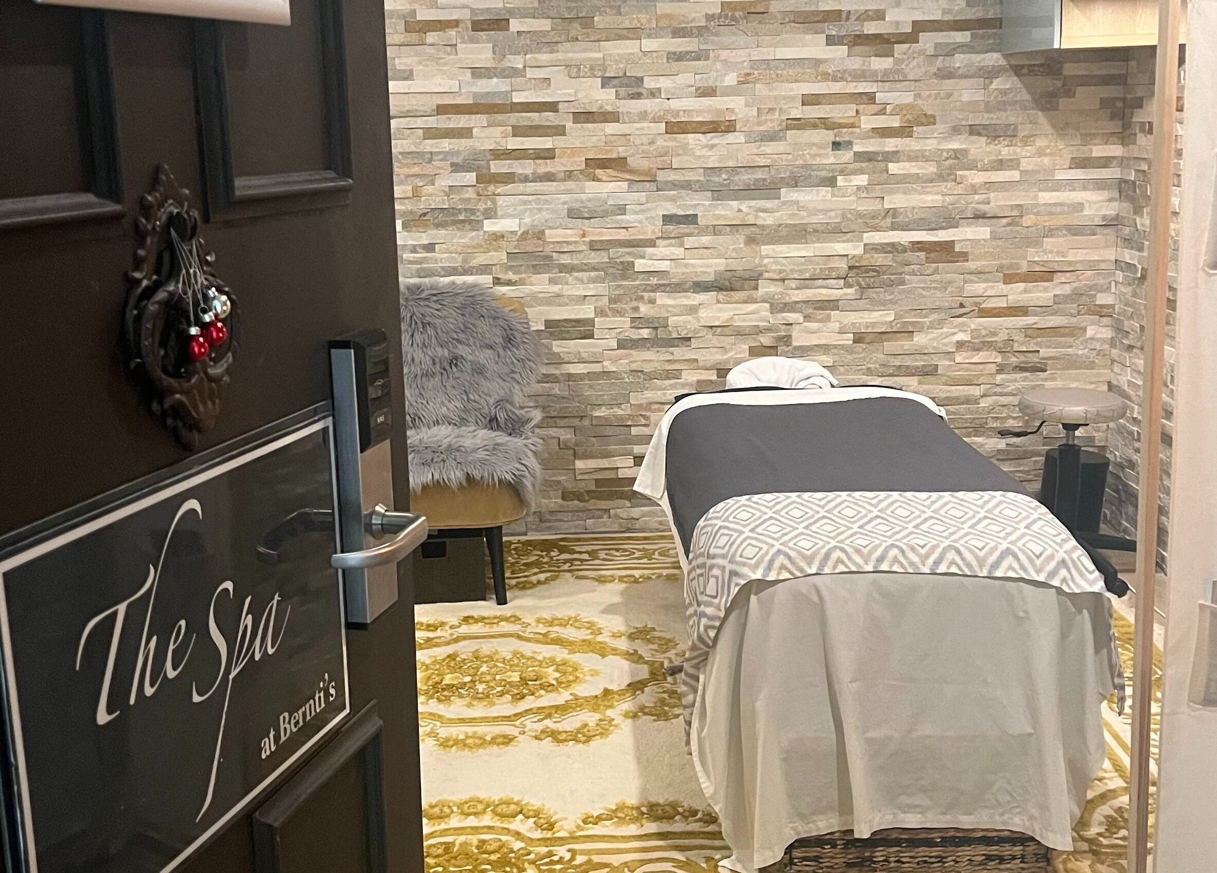 Relaxing spa room at Edelweiss Day Spa, Kosciuszko National Park, New South Wales, AU, featuring a treatment bed.