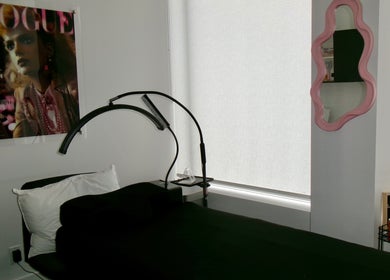 Elegant beauty room at Victoria | Lashed Out by Vic in Vaughan, Ontario, CA with stylish decor and relaxing ambiance.