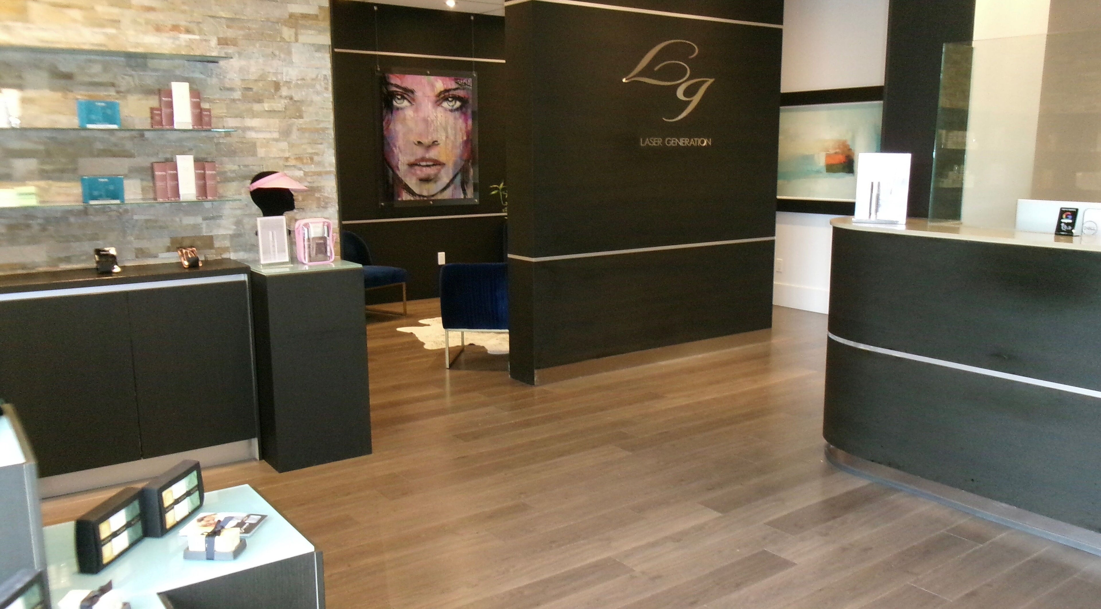 Chic interior of Victoria | Lashed Out by Vic in Vaughan, Ontario, CA with modern decor and stylish furnishings.