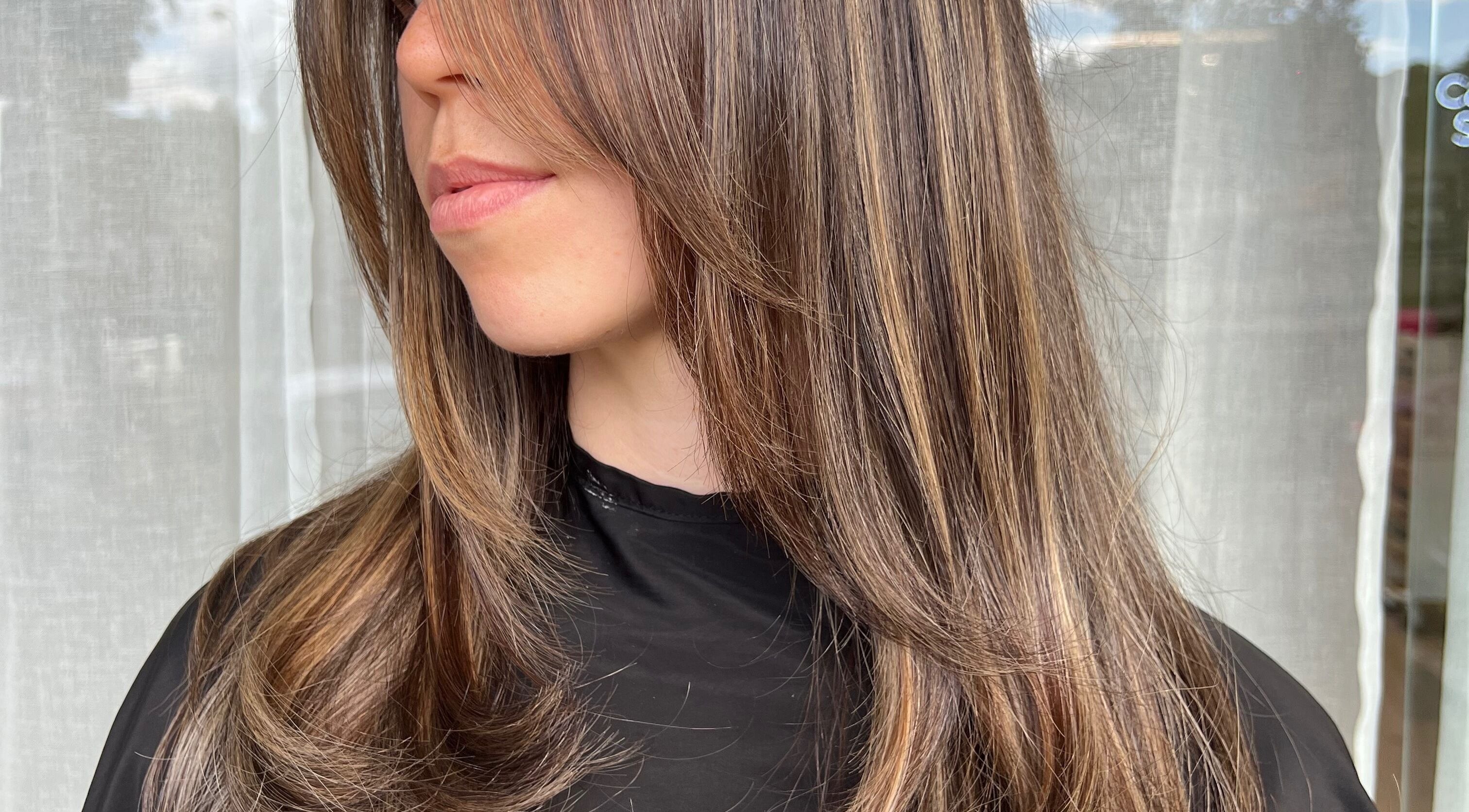 Stylish brunette with highlights at Petch Studio, Diamond Creek, Victoria, AU.