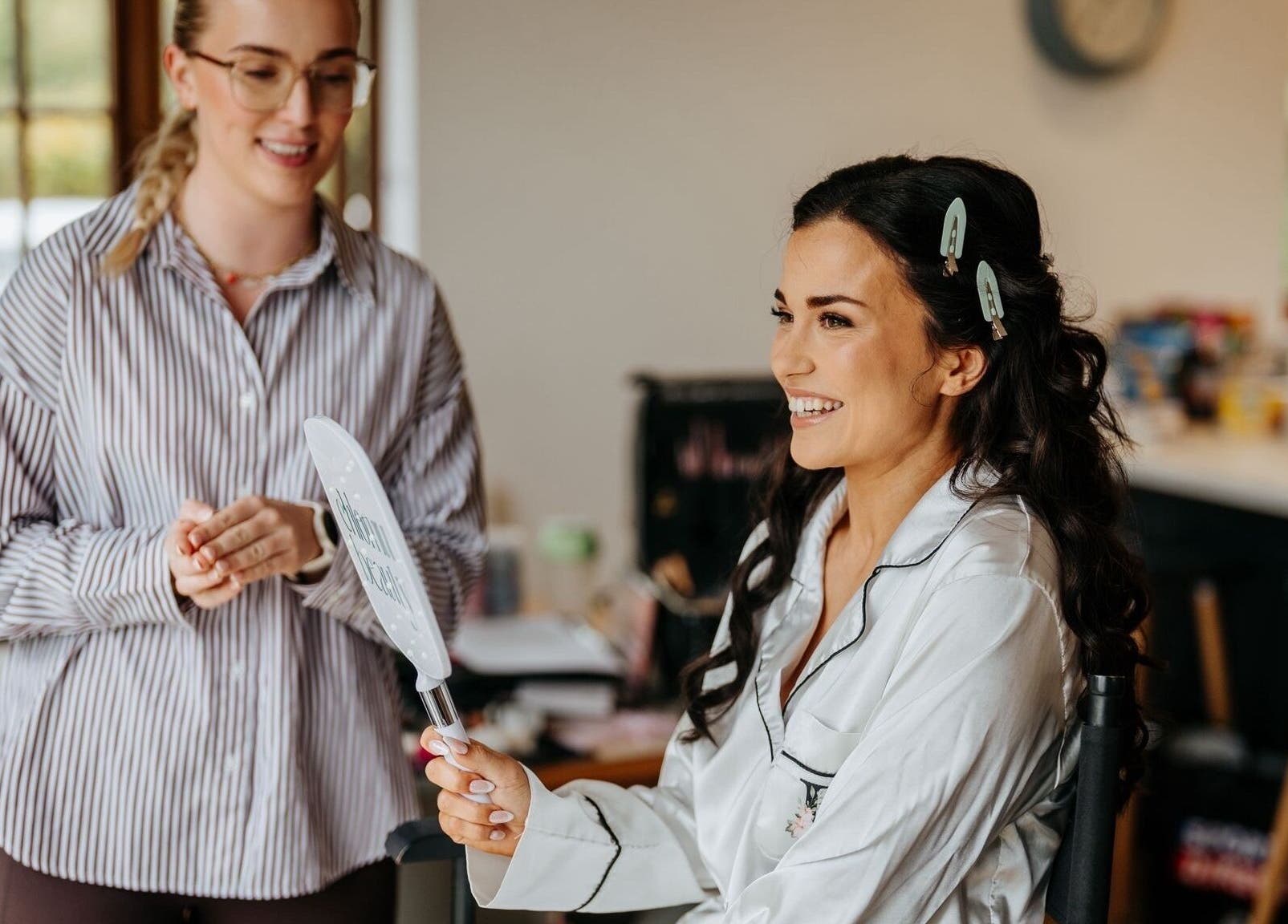 Client enjoying a beauty session at Chlomu Beauty in Tollesbury, England, GB, showcasing a joyful experience.