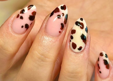 Stylish leopard print nails by Radiance By Becca in Halifax, England, GB.