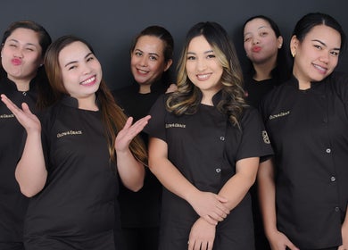 The friendly team at Glow & Grace - Home Service in Riyadh, SA, ready to provide exceptional beauty and wellness care.