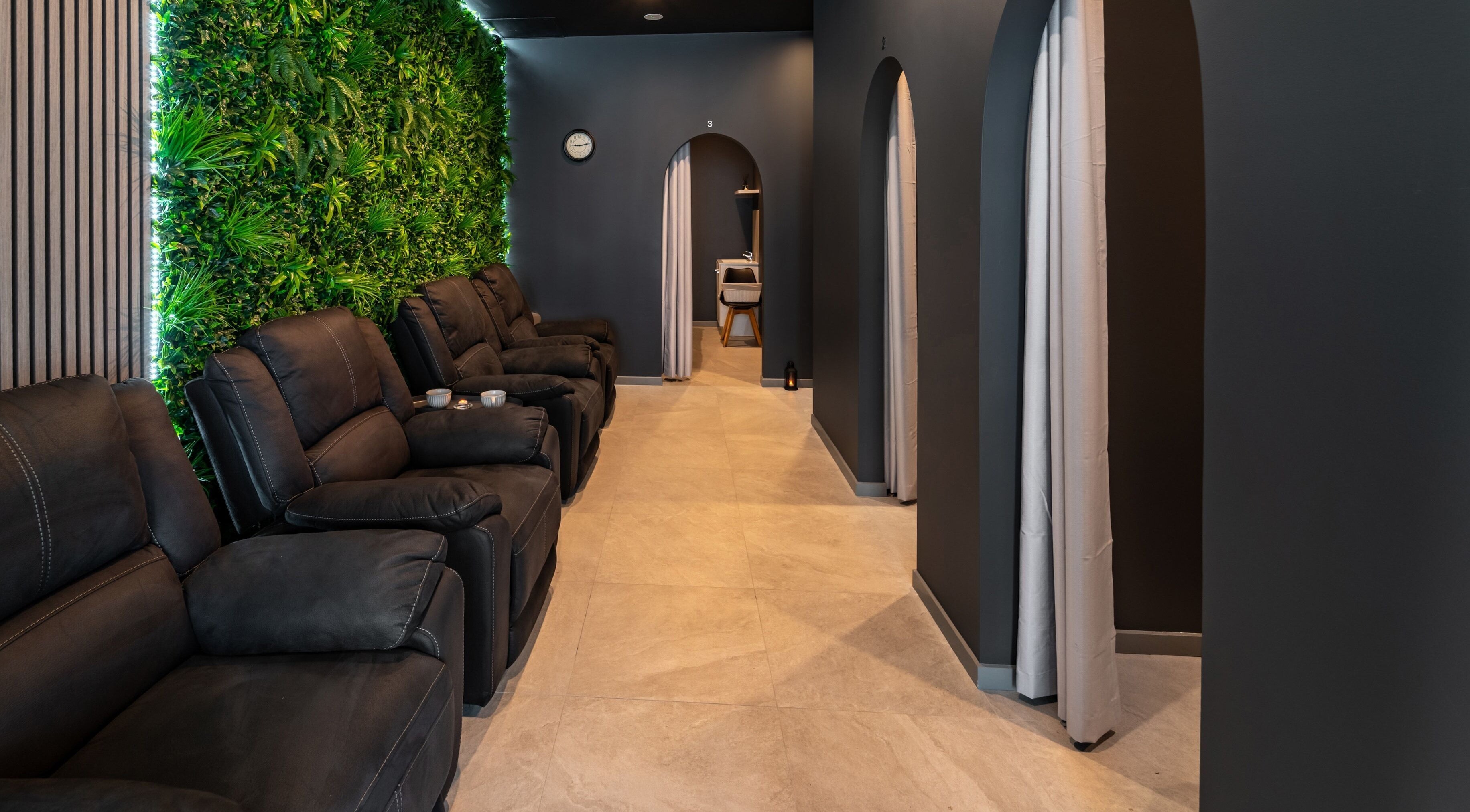Serene waiting area at Mel's Massage & Reflexology - Mount Lawley, Western Australia, AU with comfy chairs.