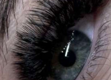 Close-up of a beautifully styled eye at Superfine Cosmetics, Ruthin, Wales, GB.