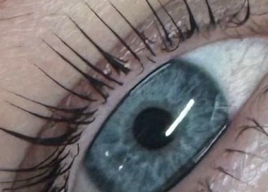 Close-up of a styled eye at Superfine Cosmetics in Ruthin, Wales, GB showcasing expert lash extensions.