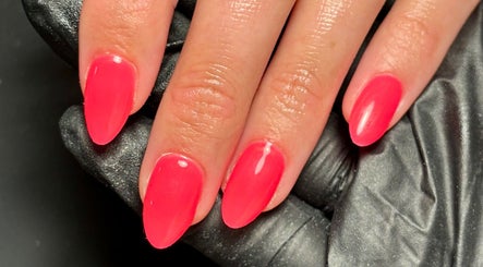 Bright pink manicure showcasing Fliss Beauty's nail artistry in Clitheroe, England, GB.