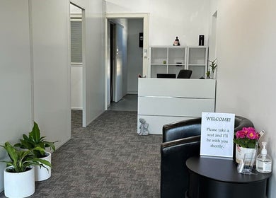 Northern Rivers Therapy in Ballina, New South Wales, AU, featuring a stylish reception area with modern decor.