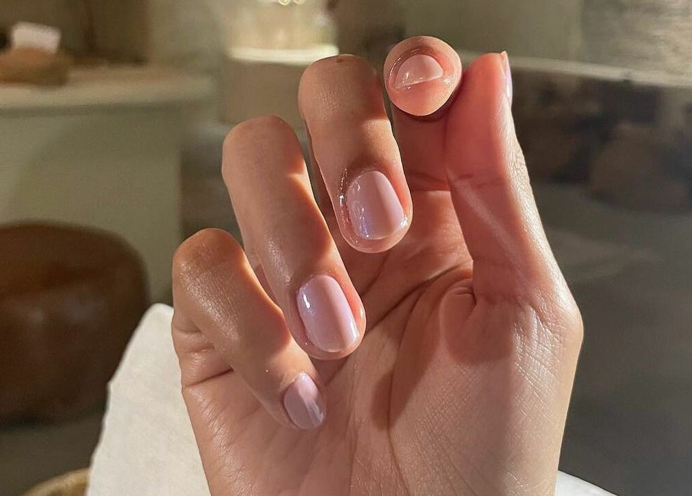 Elegant hand showing freshly manicured nails at Verve Spa Alrabi, Riyadh, Riyadh Province, SA.