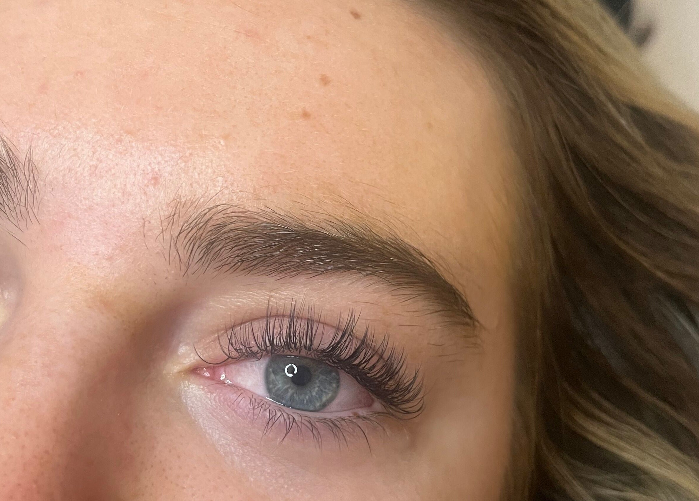 Close-up of elegant lashes from Lashedbycharl in Manchester, England, GB showcasing detailed lash work.